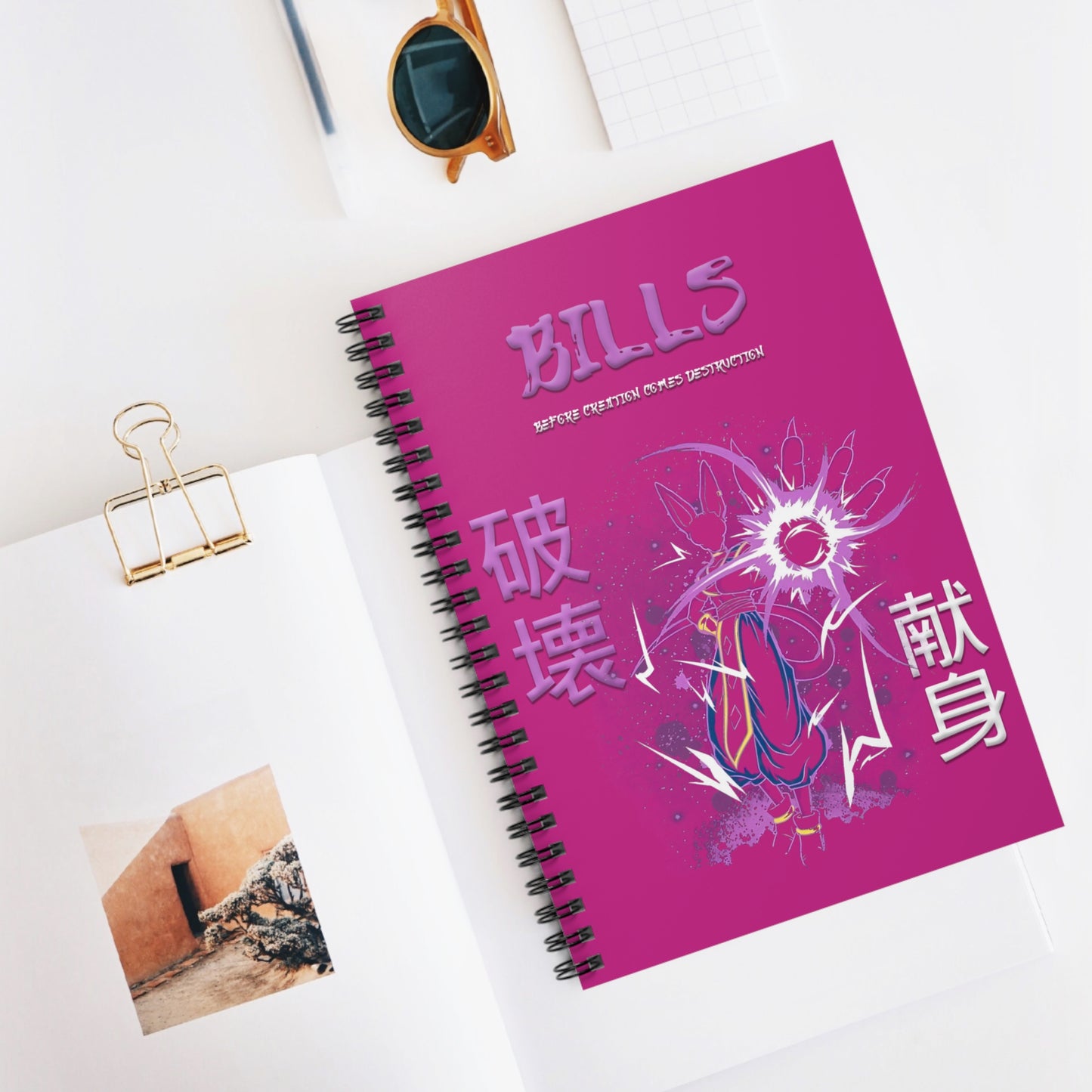 Spiral Notebook - Ruled Line - Bills Rose