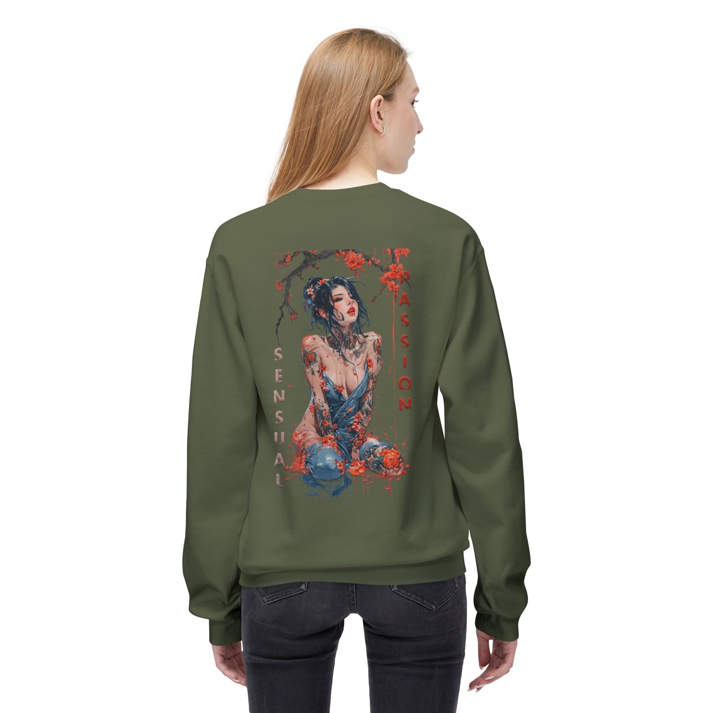 Unisex Midweight Softstyle Fleece Crewneck Sweatshirt - Women
