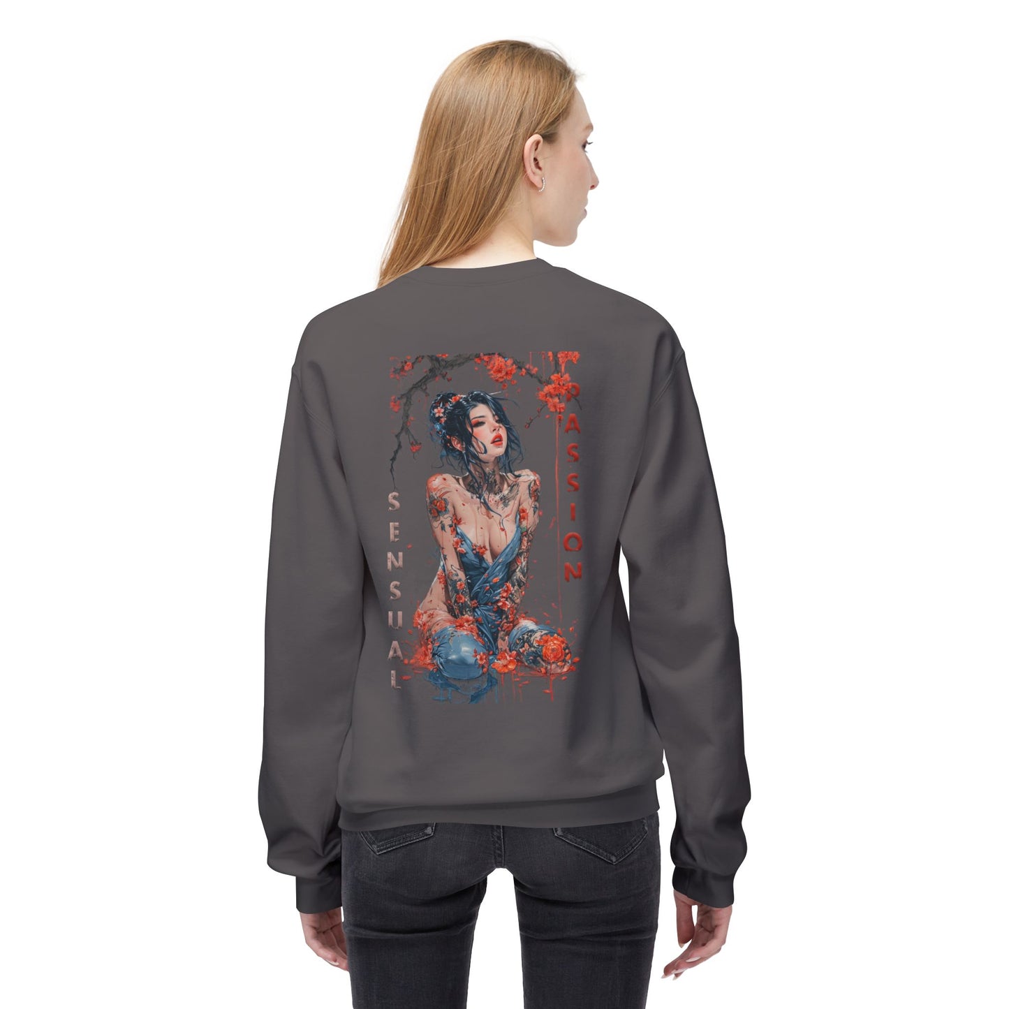 Unisex Midweight Softstyle Fleece Crewneck Sweatshirt - Women