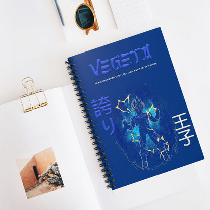 Spiral Notebook - Ruled Line - Vegeta Blue