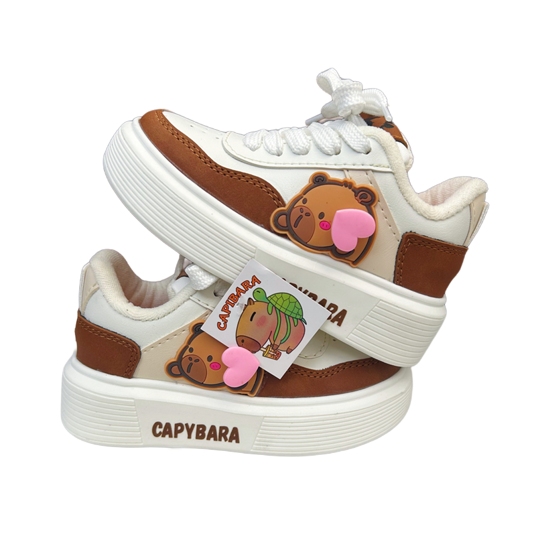 TENIS PARA NIÑOS CON JUGUETE CAPIBARA