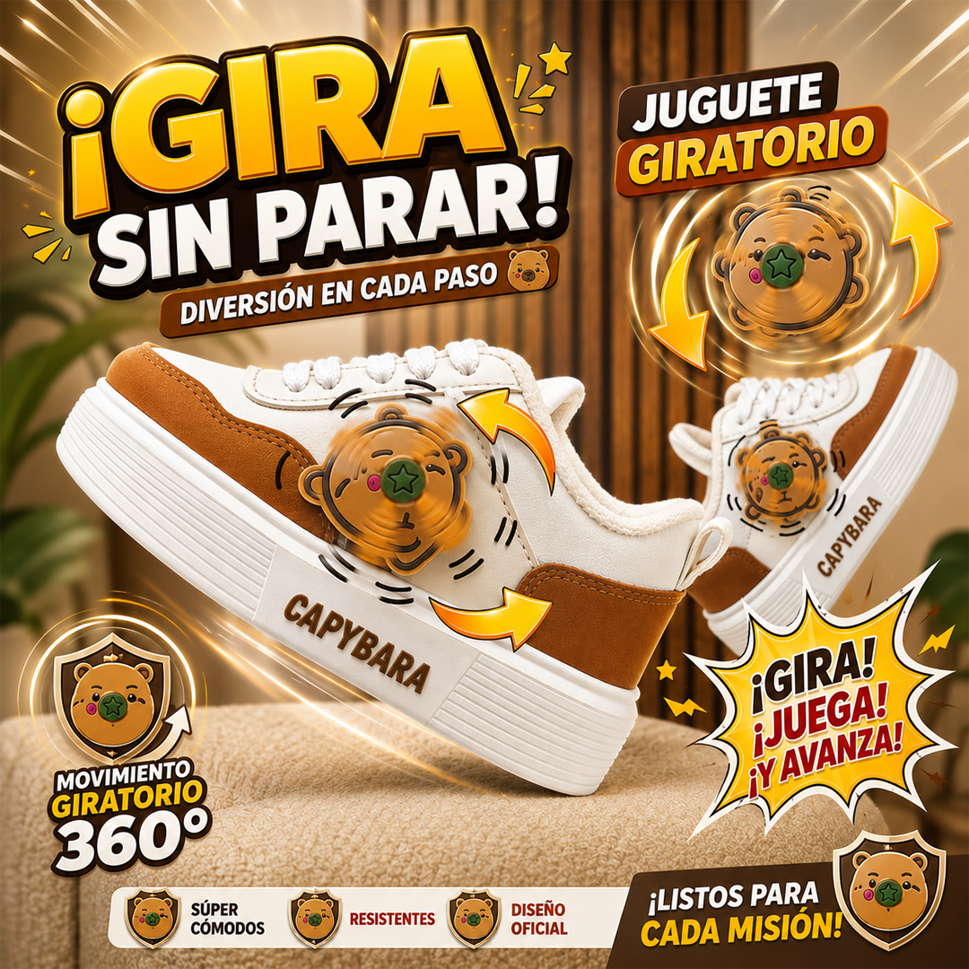 TENIS PARA NIÑOS CON JUGUETE CAPIBARA